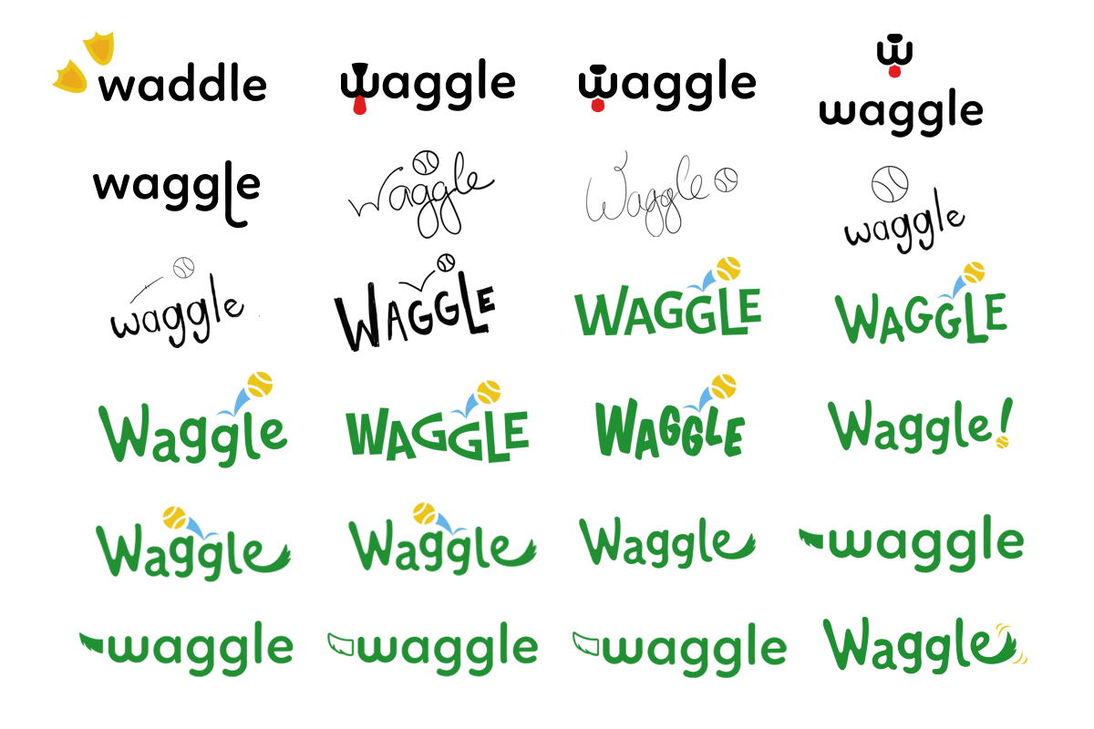 Waggle Logo Sketches