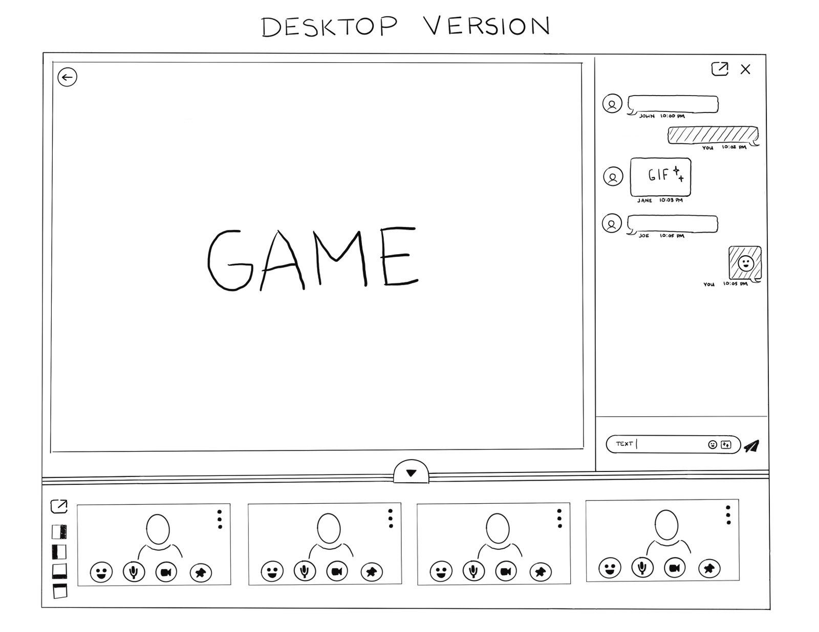 Desktop Sketch Iteration 1