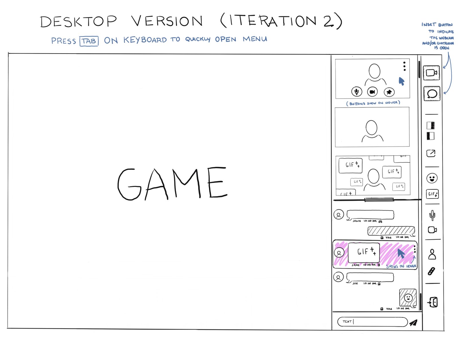 Desktop Sketch Iteration 2