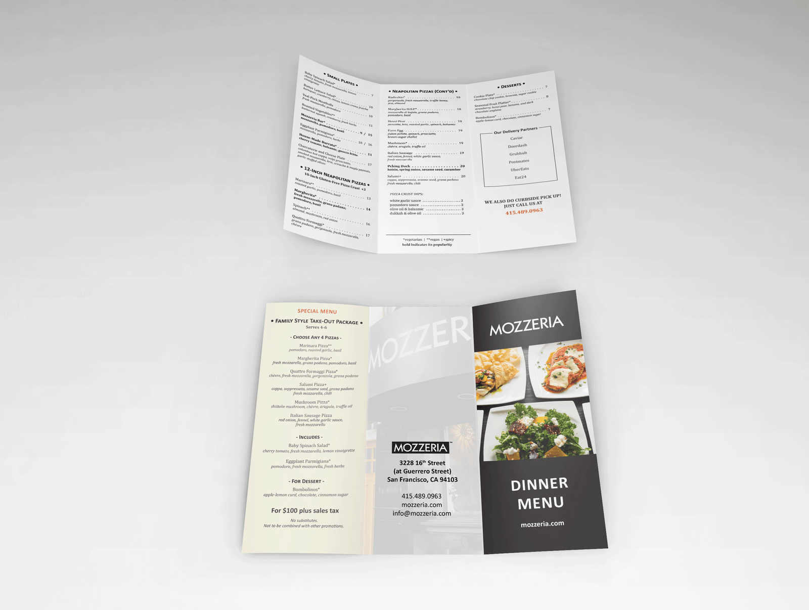 Takeout Menu