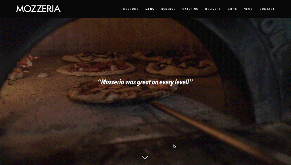 Mozzeria Home Page Design Demo