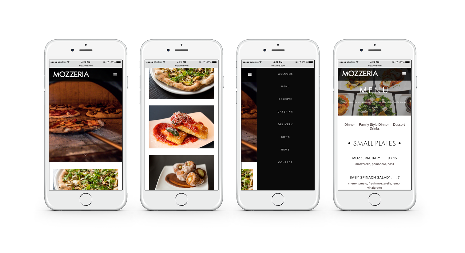Mozzeria Mobile Website