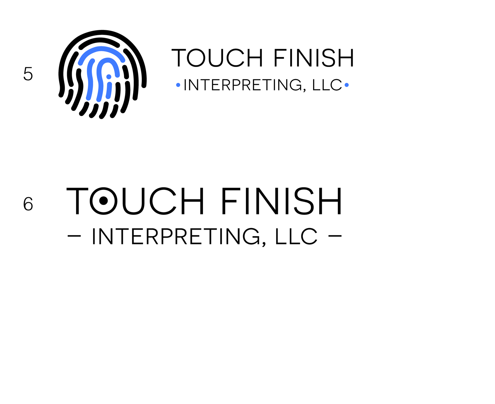 Touch-Finish Interpreting Logo Draft 2