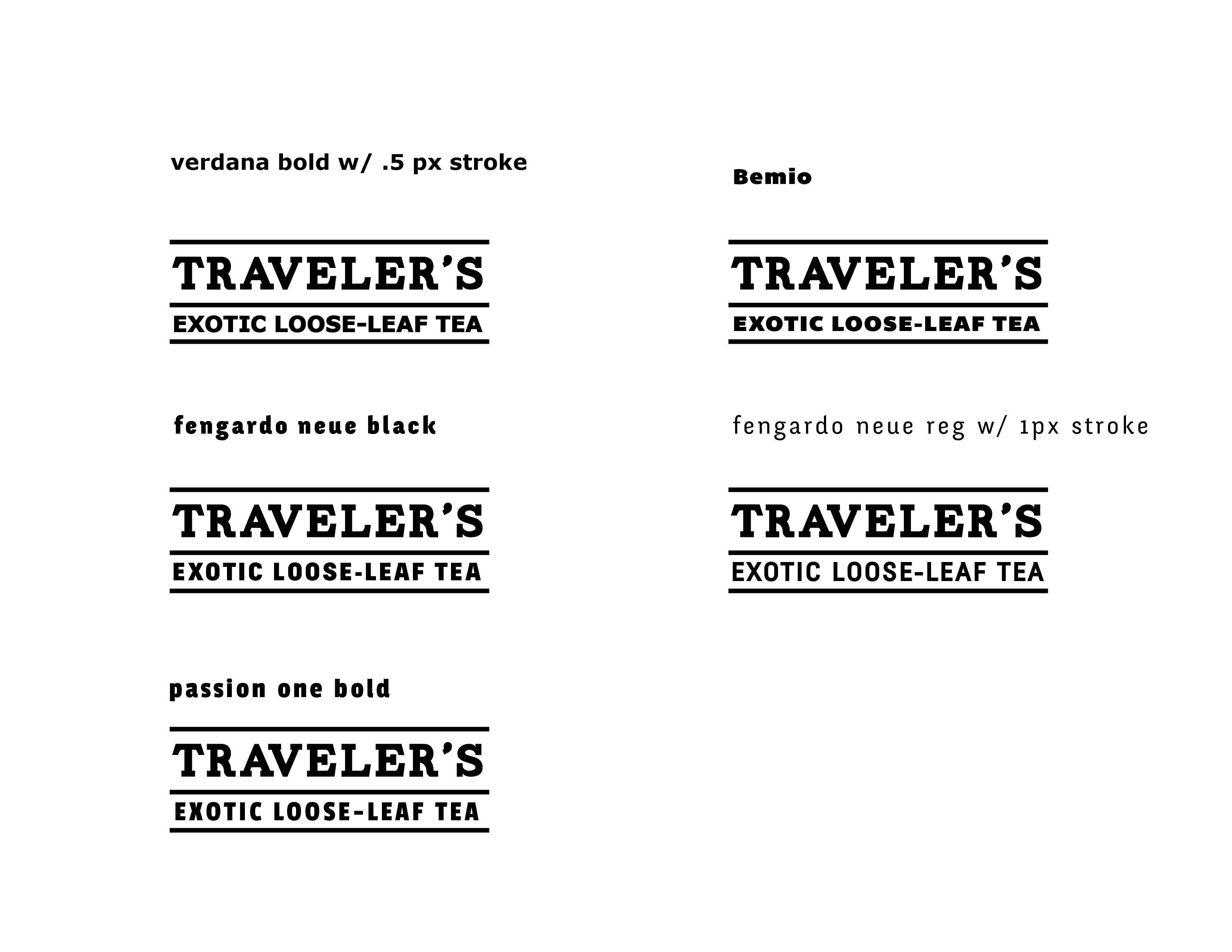 Traveler's Tea Logotype Sketches