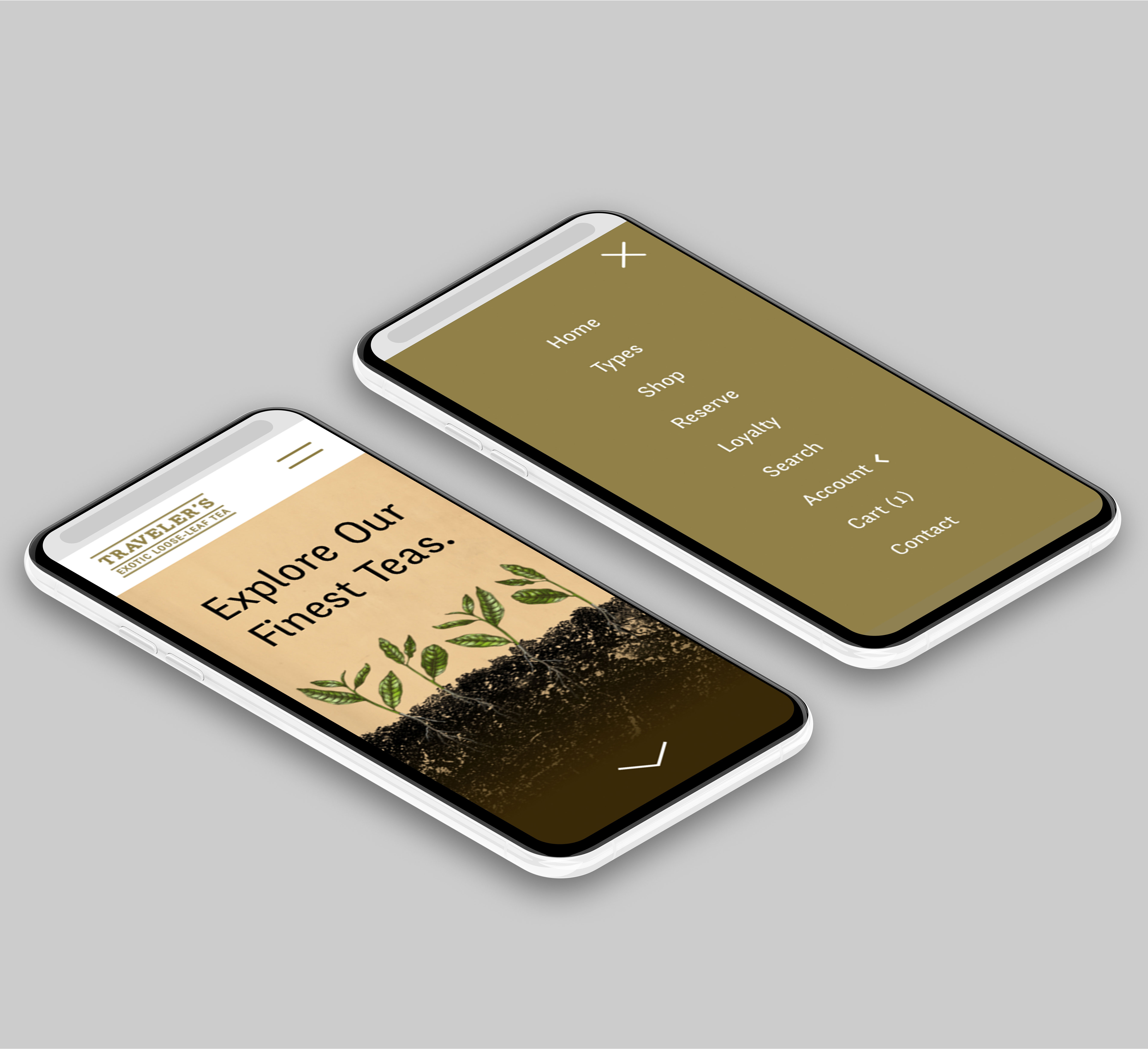 Traveler's Tea Mobile Mockup